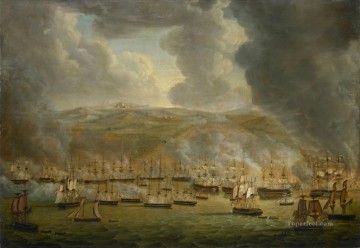 La flota anglo-holandesa ataca Argel en 1816 Gerardus Laurentius Keultjes 1817 Sea Warfare Pinturas al óleo